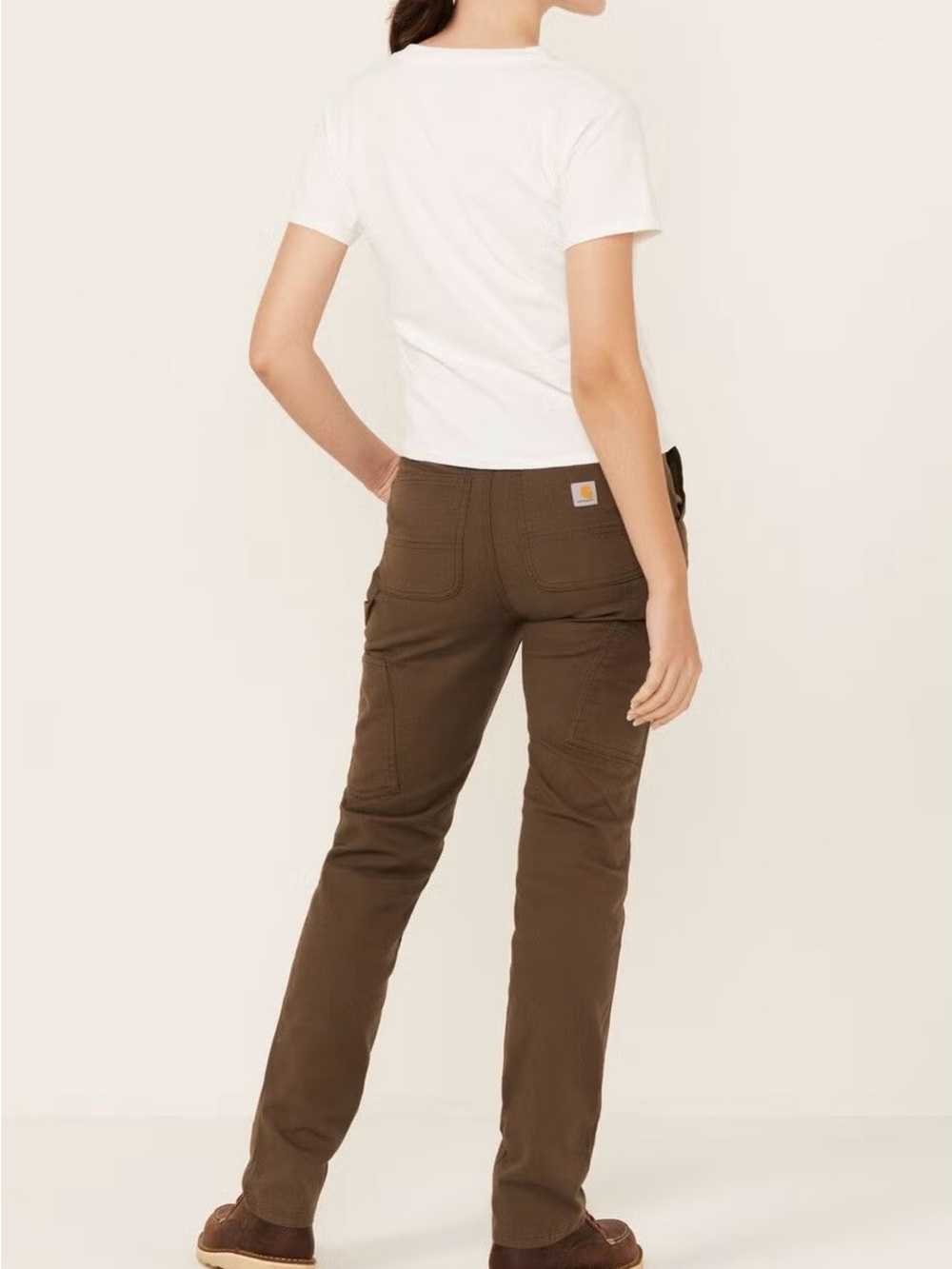 Carhartt Women's Dark Brown Straight-Leg Utility Pants